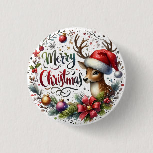 Badge Rond 2,50 Cm Joyeux Noël cadeau de Noël