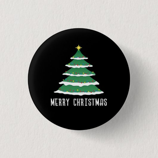 Badge Rond 2,50 Cm Joyeux Noël Classique (Devant)