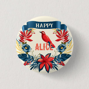 Badge Rond 2,50 Cm Joyeux Noël et Bonne Année ! Monogramme