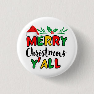 Badge Rond 2,50 Cm Joyeux Noël Y'all