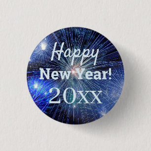 Badge Rond 2,50 Cm Joyeux Nouvel An 20xx