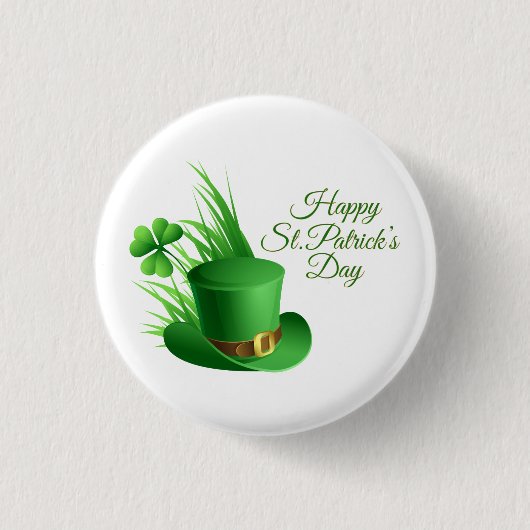 Badge Rond 2,50 Cm Joyeux salutations de la Saint Patrick (Devant)