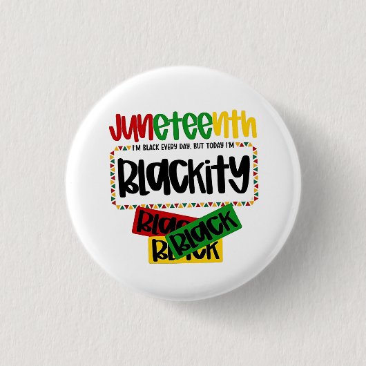 Badge Rond 2,50 Cm JunetDix Blackity Noir Noir Funny (Devant)