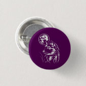 Badge Rond 2,50 Cm junger träumender Wolf (Devant & derrière)