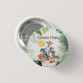 Badge Rond 2,50 Cm Jungle enfants fêter bébé animaux amusant marque d