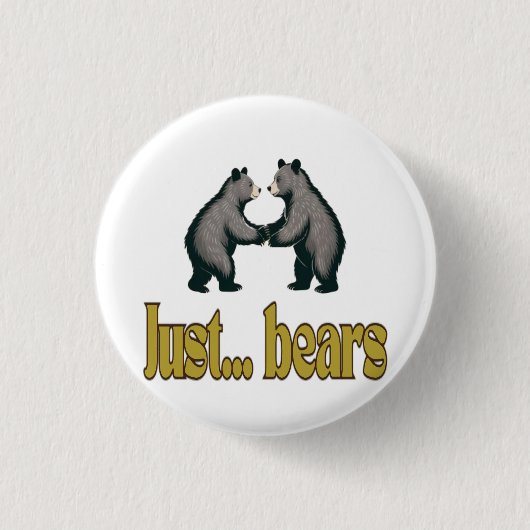 BADGE ROND 2,50 CM JUSTE DES OURS (Devant)
