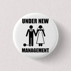 Badge Rond 2,50 Cm Juste marié, sous la nouvelle gestion