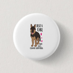 Badge Rond 2,50 Cm Juste Une Fille Qui Aime Les Bergers Allemands Chi