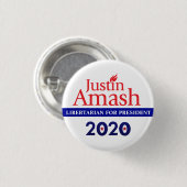 Badge Rond 2,50 Cm Justin Amash 2020 (Devant & derrière)