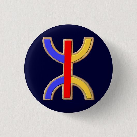 Badge Rond 2,50 Cm kabyle d'insigne (Devant)