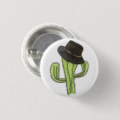 Badge Rond 2,50 Cm Kaktus mit Hut (Devant & derrière)