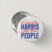Badge Rond 2,50 Cm Kamala Harris (Devant & derrière)