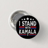 Badge Rond 2,50 Cm Kamala Harris (Devant & derrière)