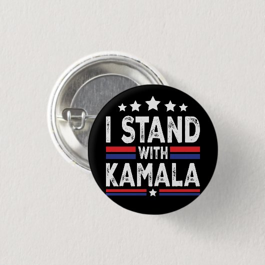 Badge Rond 2,50 Cm Kamala Harris (Devant & derrière)