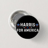 Badge Rond 2,50 Cm Kamala Harris (Devant & derrière)