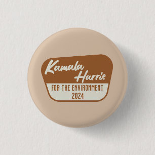 Badge Rond 2,50 Cm Kamala Harris 2024 pour l'environnement