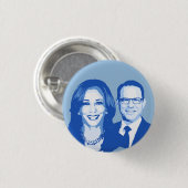 Badge Rond 2,50 Cm Kamala Harris et Josh Shapiro (Devant & derrière)