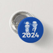 Badge Rond 2,50 Cm Kamala Harris Josh Shapiro 2024 (Devant & derrière)