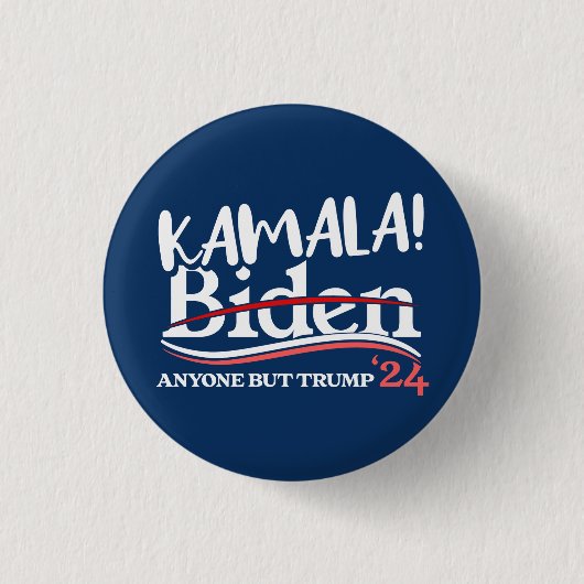 Badge Rond 2,50 Cm Kamala Harris, Kamala 2024 pour les femmes, anti-T (Devant)