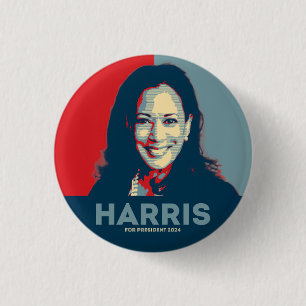 Badge Rond 2,50 Cm Kamala Harris Pour Président 2024