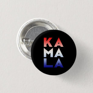 Badge Rond 2,50 Cm kamala Ka ma la 3 syllabes rouge blanc noir