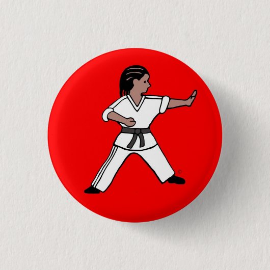 Badge Rond 2,50 Cm Karate Kid 1 bouton de pinback (Devant)