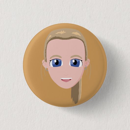Badge Rond 2,50 Cm Kathi Button (Devant)