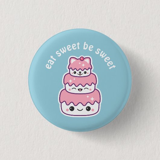 Badge Rond 2,50 Cm Kawaii Kitty Cat Cat (Devant)