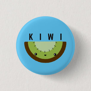 Badge Rond 2,50 Cm Kawaii Kiwi Insigne