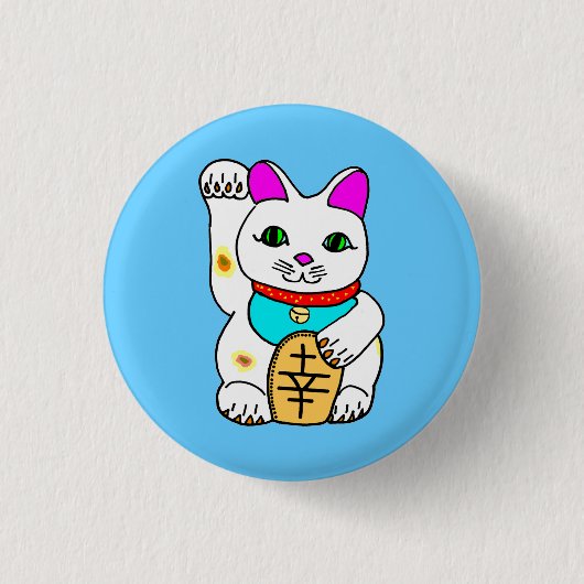 Badge Rond 2,50 Cm kawaii luckycat (Devant)
