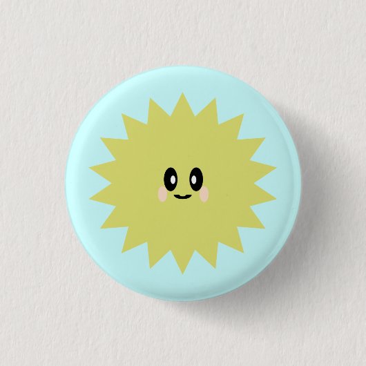 BADGE ROND 2,50 CM KAWAII SOLEIL SOLEIL CUTE HAPPY PIN BOUTON (Devant)