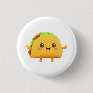 Badge Rond 2,50 Cm Kawaii Taco