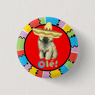 Badge Rond 2,50 Cm Keeshond de fiesta