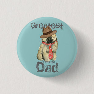 Badge Rond 2,50 Cm Keeshond Papa