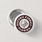 Badge Rond 2,50 Cm Kendall Floride Cercle - Brun (Devant & derrière)