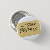 Badge Rond 2,50 Cm Ki - passage de bière de tortue d'écoulement (Devant & derrière)