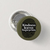 Badge Rond 2,50 Cm Kindness Leaves Fingerprints (Devant & derrière)