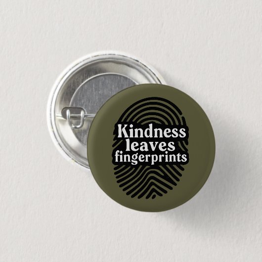 Badge Rond 2,50 Cm Kindness Leaves Fingerprints (Devant & derrière)