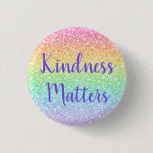 Badge Rond 2,50 Cm Kindness Matters & Doodles Rainbow Button (Devant)