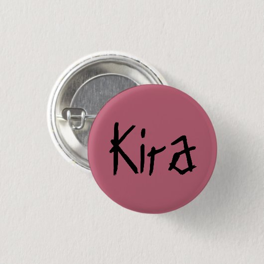 Badge Rond 2,50 Cm Kira de la police noire orpheline (Devant & derrière)
