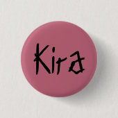 Badge Rond 2,50 Cm Kira de la police noire orpheline (Devant)
