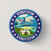 Badge Rond 2,50 Cm Kirghizistan (Devant)