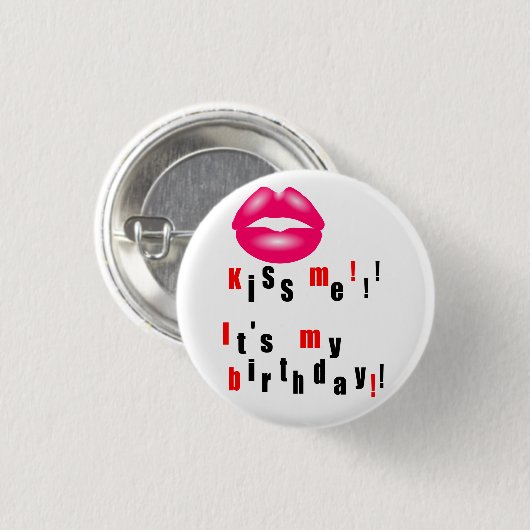 Badge Rond 2,50 Cm kiss (Devant & derrière)