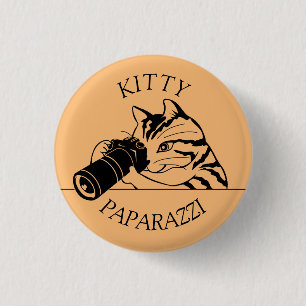 Badge Rond 2,50 Cm Kitty Cat Paparazzi - Photographe