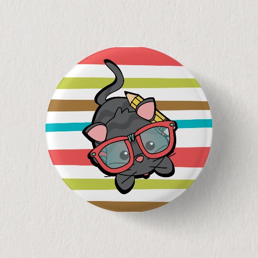 Badge Rond 2,50 Cm Kitty Smarty (Devant)