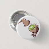 Badge Rond 2,50 Cm Kiwi bird (Devant & derrière)