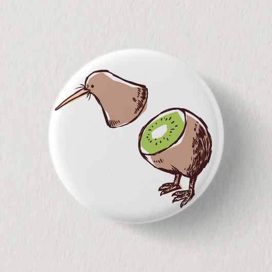 Badge Rond 2,50 Cm Kiwi bird (Devant)