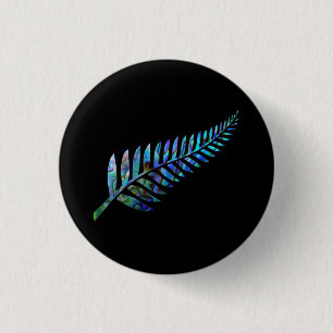 BADGE ROND 2,50 CM KIWI NEW ZEALAND FERN PAUA