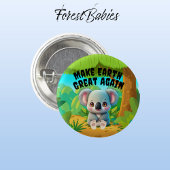 Badge Rond 2,50 Cm Koala Bear, Rendre La Terre Grande, De l'environne