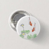 Badge Rond 2,50 Cm Koi Pond - Bouton rond Arrière - plan blanc (Devant & derrière)